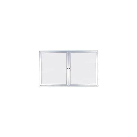 United Visual Products Double Indoor Enclosed Magnetic Wet/Dry UV869-BLACK-WHTPORC